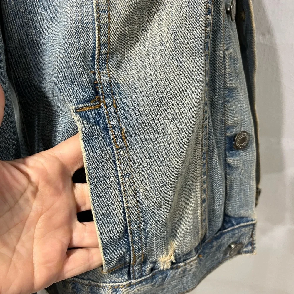 AEROPOSTALE DISTRESSED JEAN JACKET - Picture 8 of 15